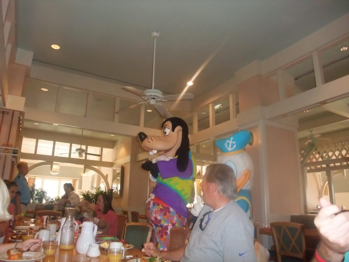 A candid picture from my camera taken at a character breakfast in Disney World