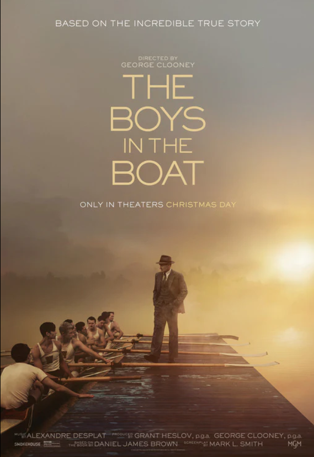 The poster for the film displays a scene of the strenuous practices the crew team endured.