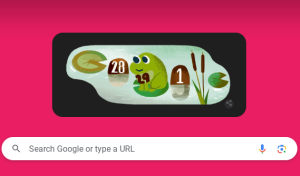 The Google doodle for leap day.
