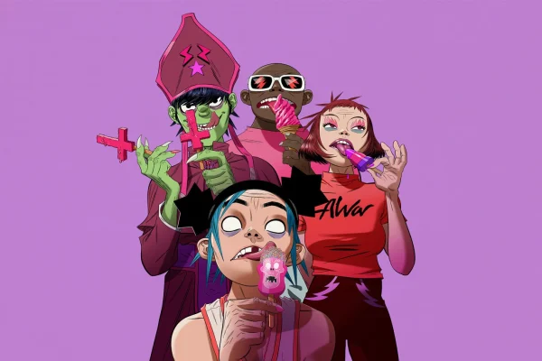 Gorillaz characters with their new looks for the new Cracker Island album.