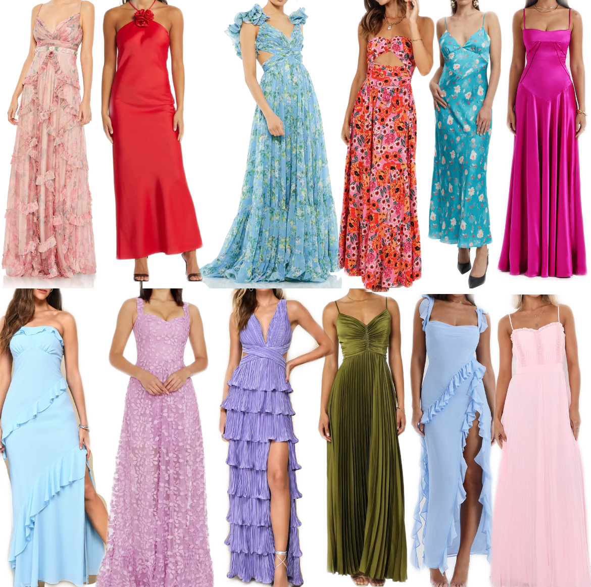 A few of my top picks for less-traditional, Garden Party/Easter dresses for Prom.