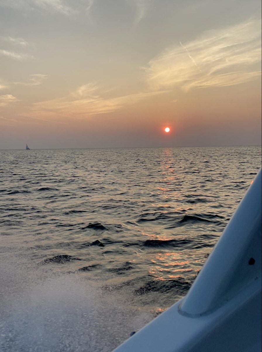 a picture from the boat this summer, when school was long out of thought