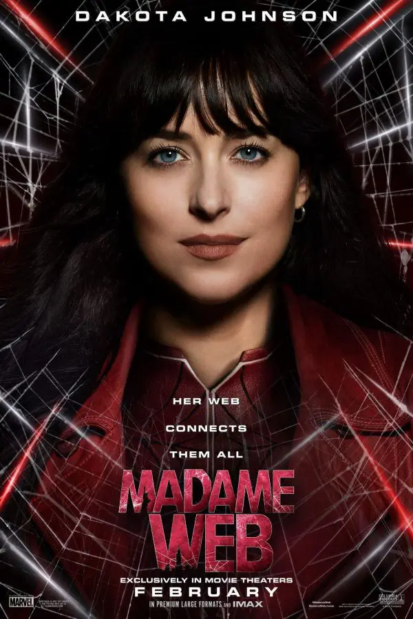 The release poster for the movie Madame Web.