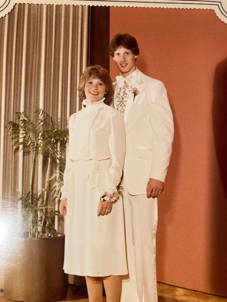 Steve Labenz and his date at their prom dance in 1982.