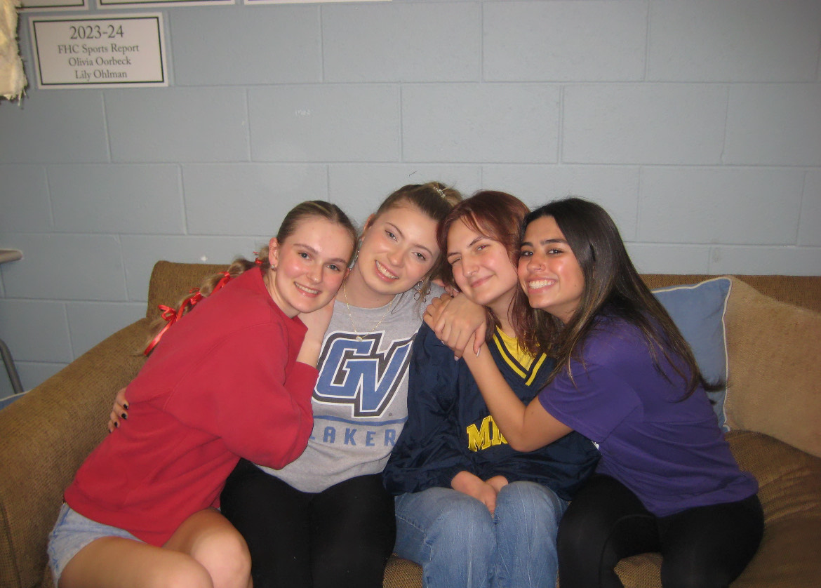 Kiera, Addy, me, and Sof on decision day. The four four-year TCT veterans are all going to different colleges :(