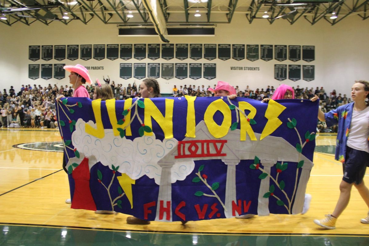 The juniors homecoming flag for this year.