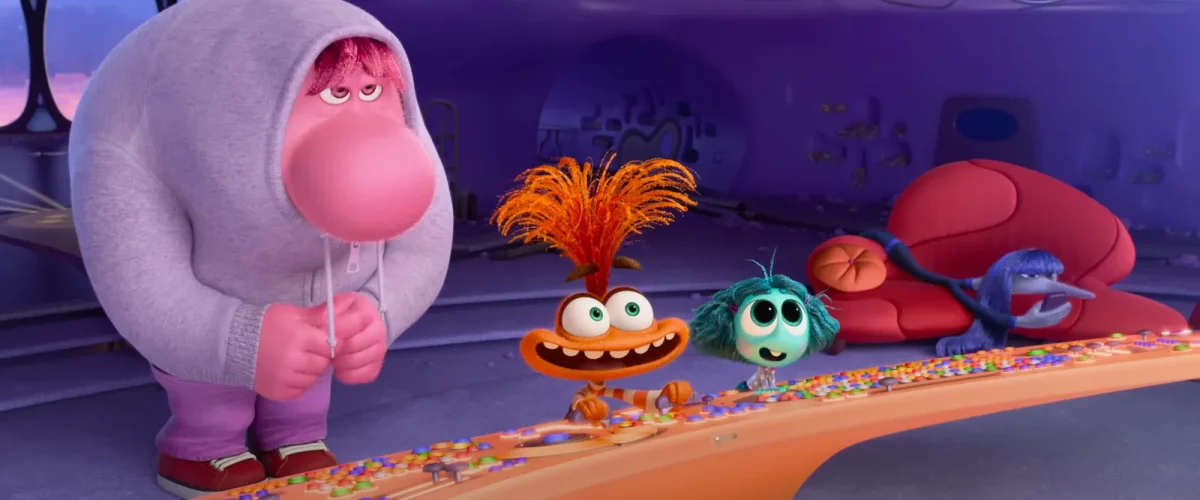 Embarrassment, Anxiety, Envy, and Ennui, the new additions to the Inside Out 2 cast of characters. 