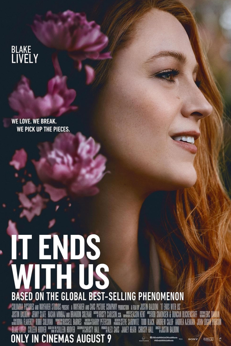 One of the movie posters for "It Ends with Us," staring Blake Lively. 