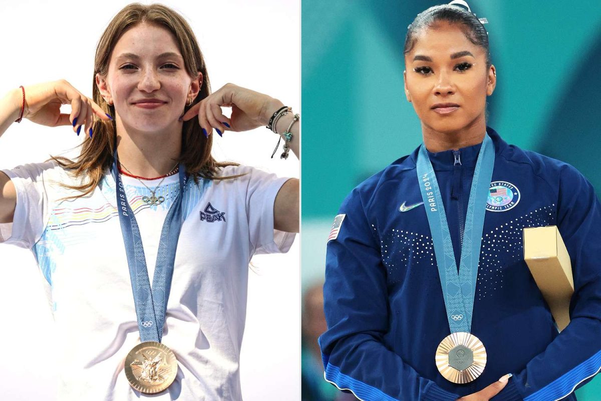 Jordan Chiles and Ana Bărbosu pictured with the exact same bronze medal; one that is being fought for by both sides.