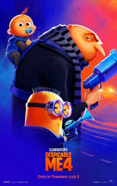 Despicable Me 4 poster of characters Gru