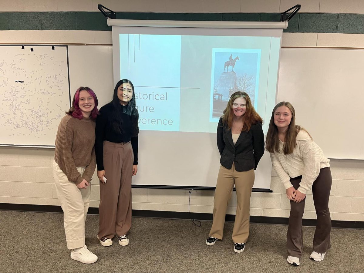 Graduated FHC students presenting in AP Seminar.