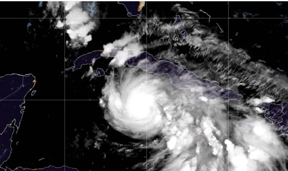 An image of Hurricane Rafael.