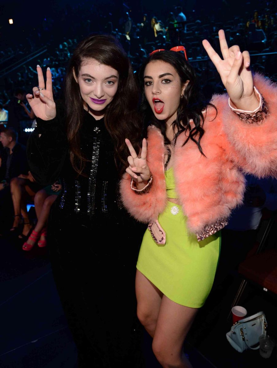 XCX and Lorde posing together way back in 2014.