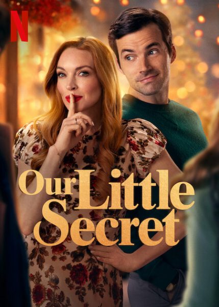 The movie poster for "Our Little Secret", featuring Lindsay Lohan and Ian Harding.