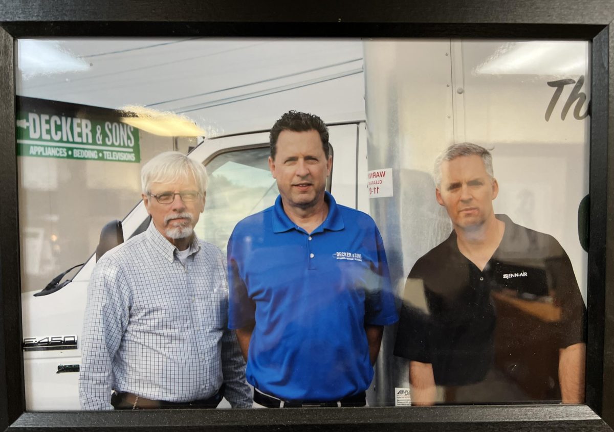 Co-owners Scott Ohlman and Dave Decker Sr. pictured with former co-owner Todd Ohlman.