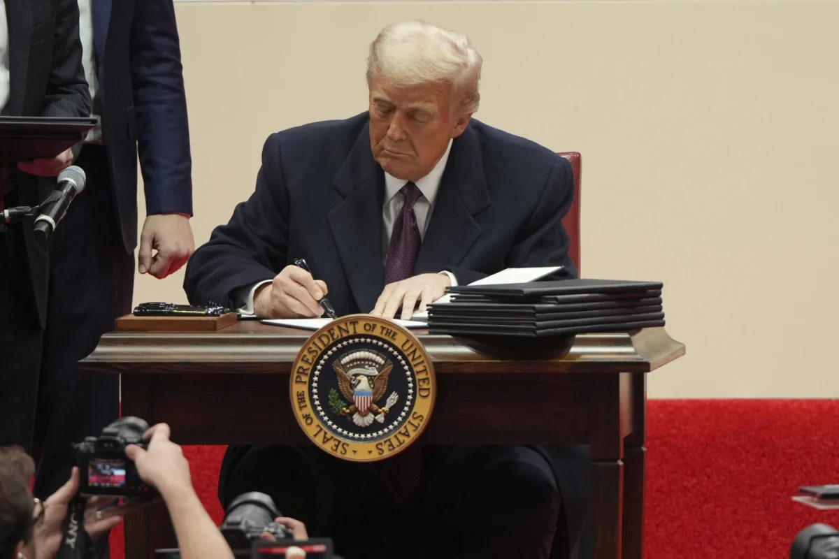 President Donald Trump signed an executive order on the day of his inauguration which threatens the global environment.