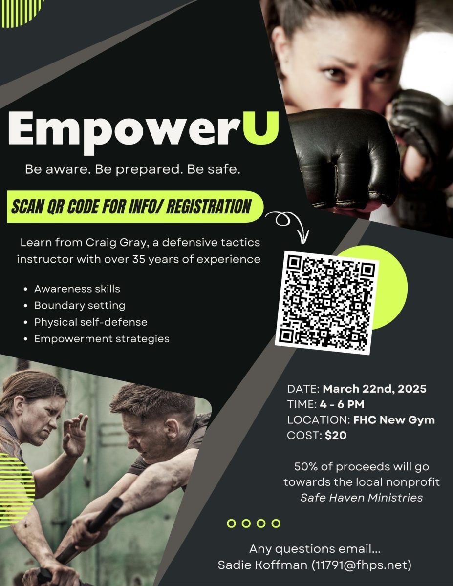 The promotional poster for the March 22 event created by Sadie's nonprofit, EmpowerU.