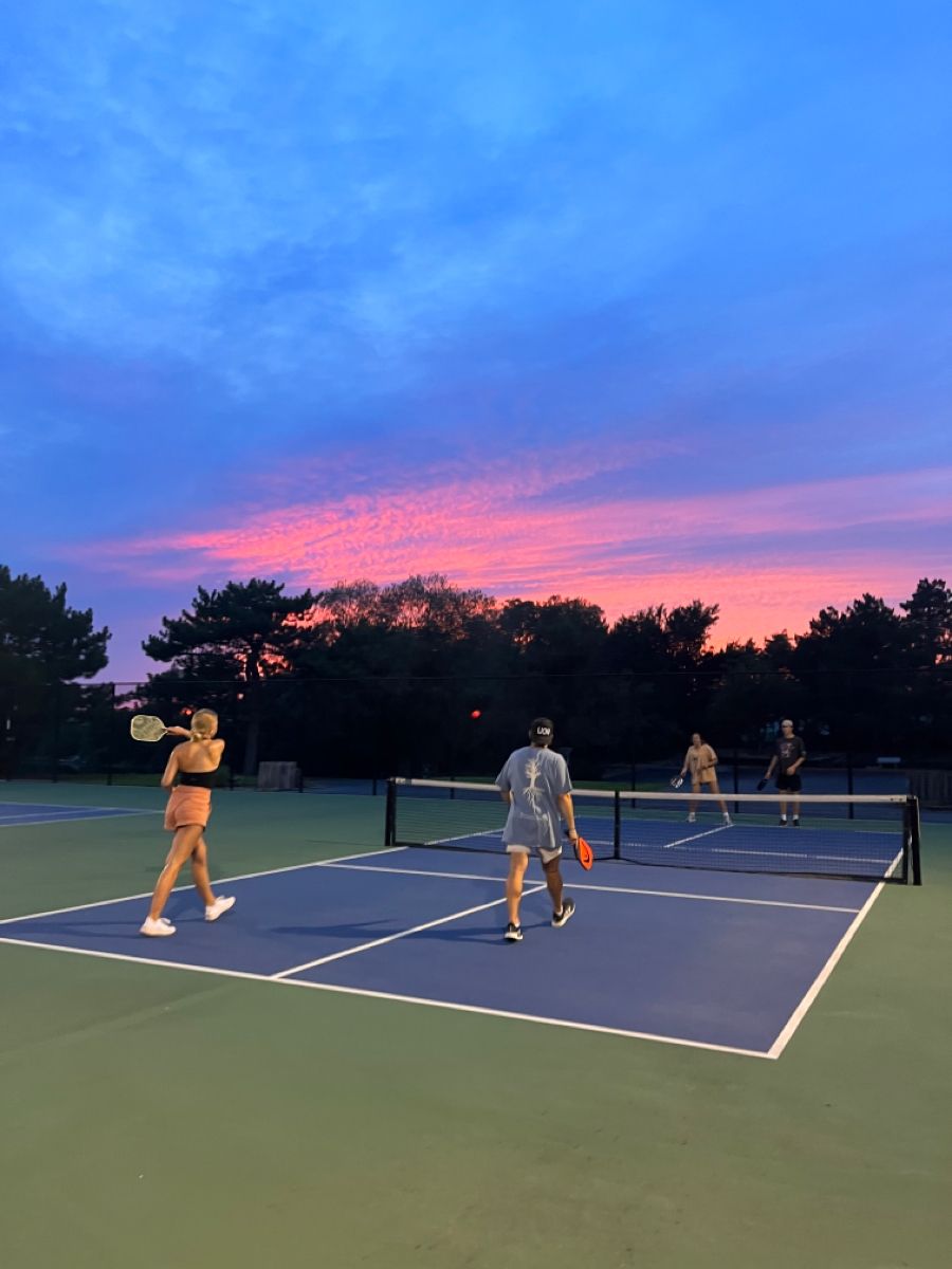 Playing pickleball with friends is always a fun activity to do in the summer.